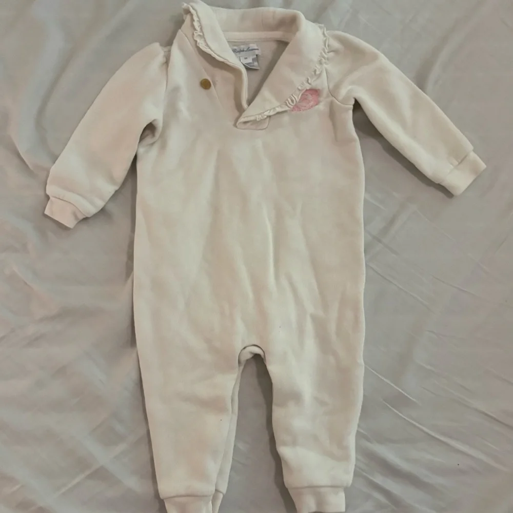 Ralph Lauren Cream Footies One Piece